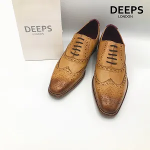 CHAD MENS BROGUE LEATHER SHOES TAN