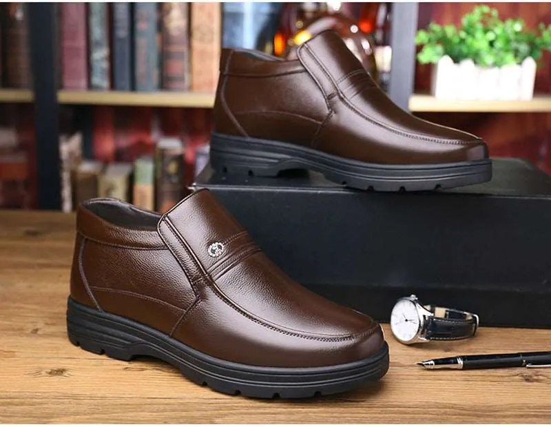 Chapman Genuine Cow Leather Men's Ankle Boots