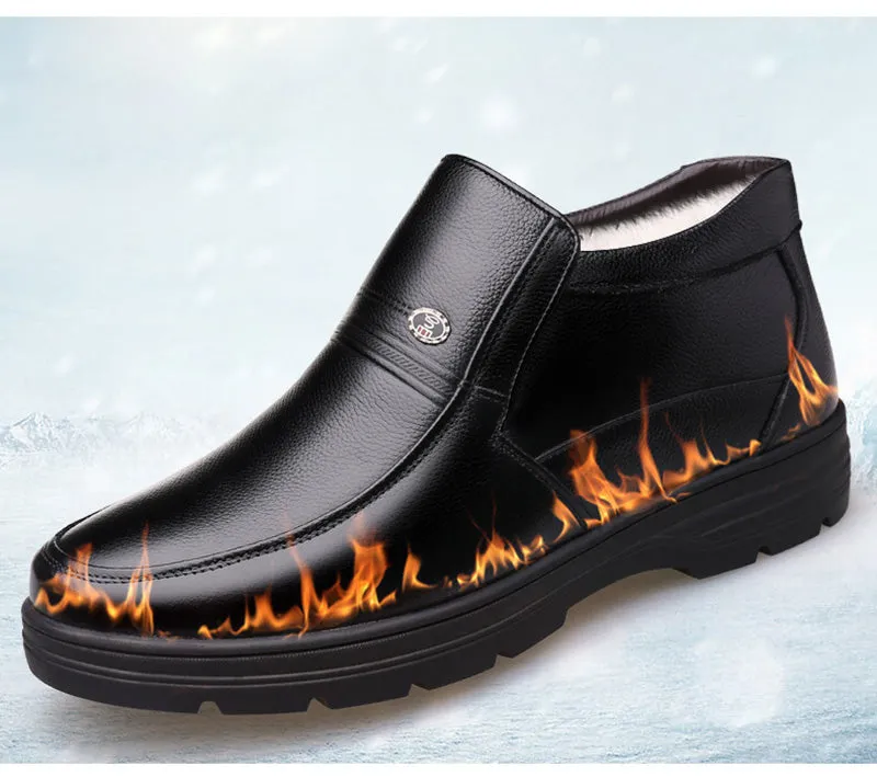 Chapman Genuine Cow Leather Men's Ankle Boots