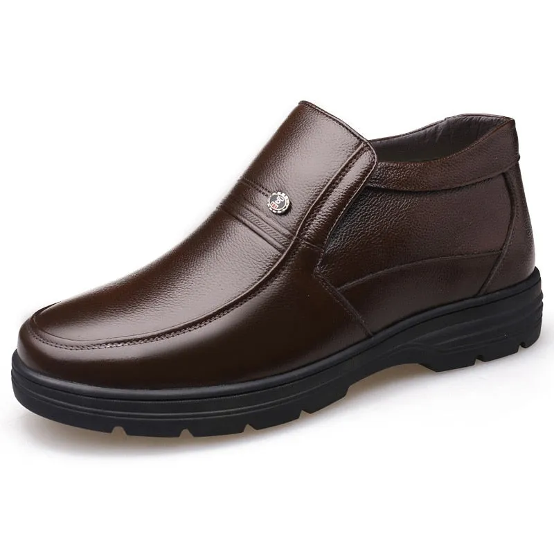 Chapman Genuine Cow Leather Men's Ankle Boots