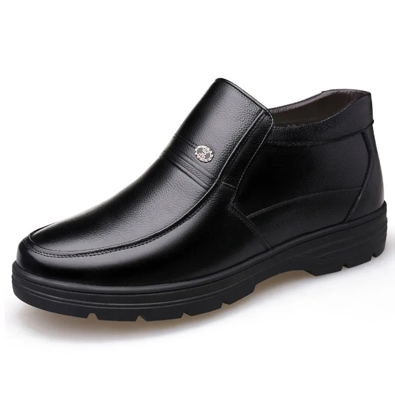 Chapman Genuine Cow Leather Men's Ankle Boots