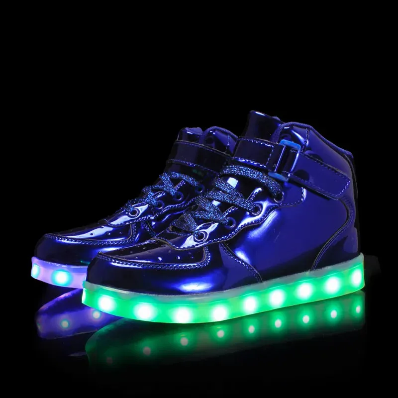 Children's Colorful Glowing LED Sneakers with USB
