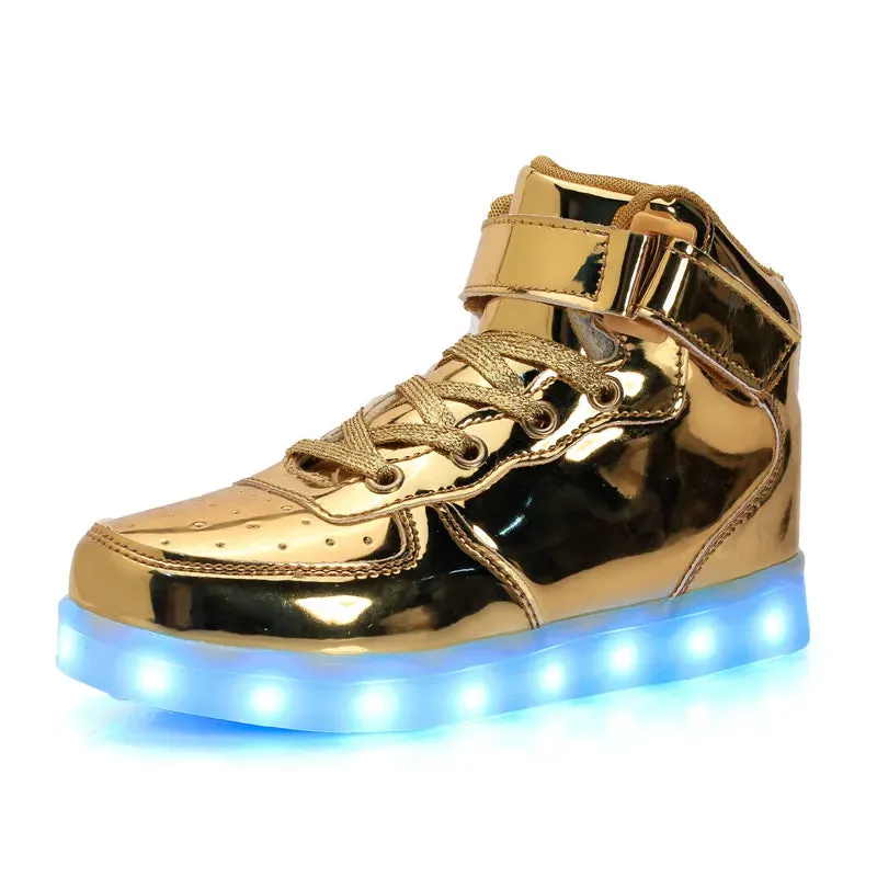 Children's Colorful Glowing LED Sneakers with USB