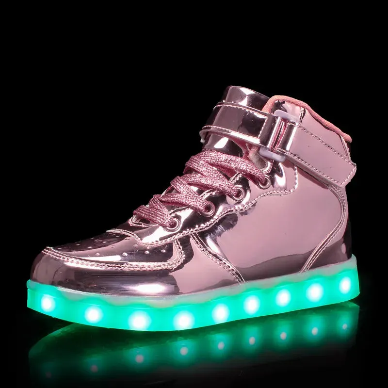 Children's Colorful Glowing LED Sneakers with USB