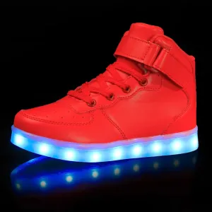 Children's Colorful Glowing LED Sneakers with USB