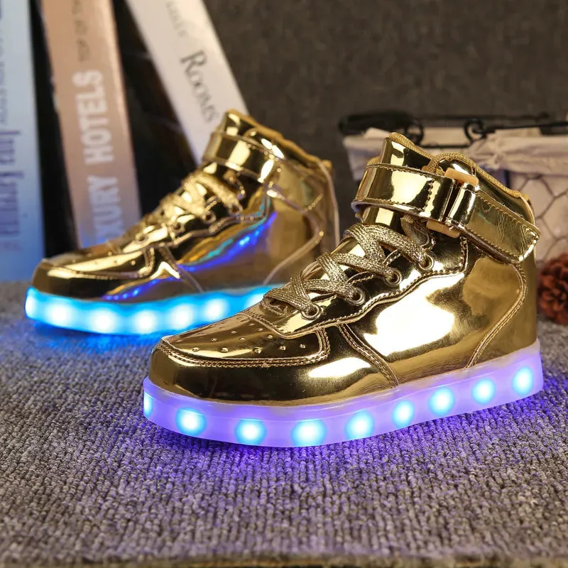 Children's Colorful Glowing LED Sneakers with USB