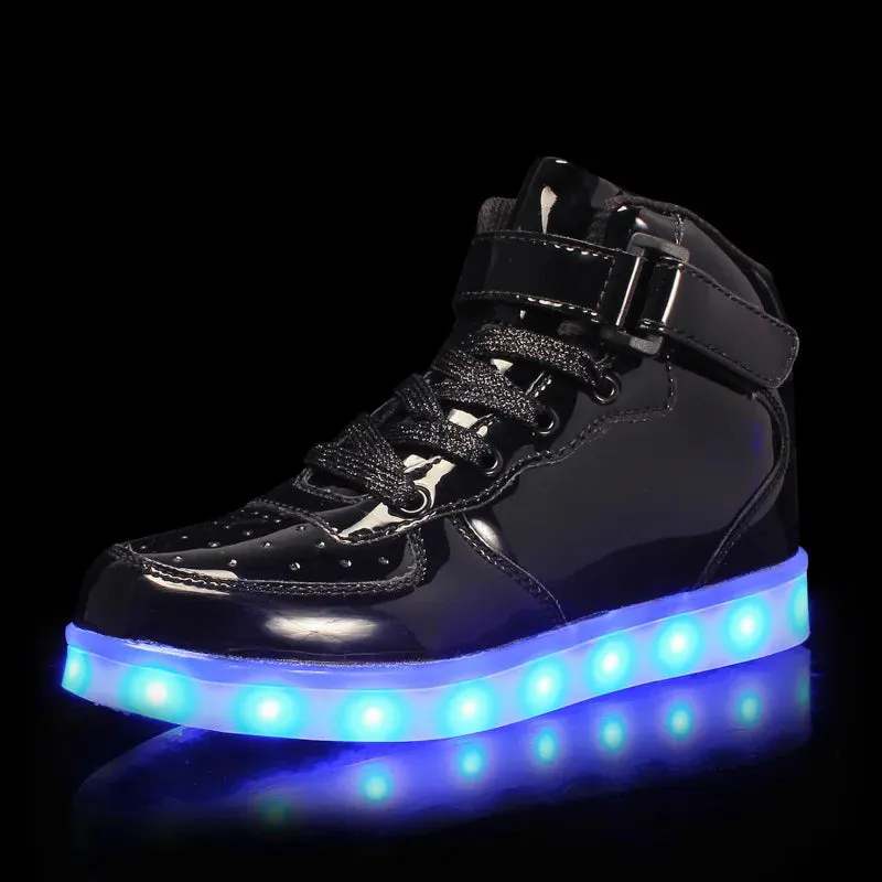 Children's Colorful Glowing LED Sneakers with USB