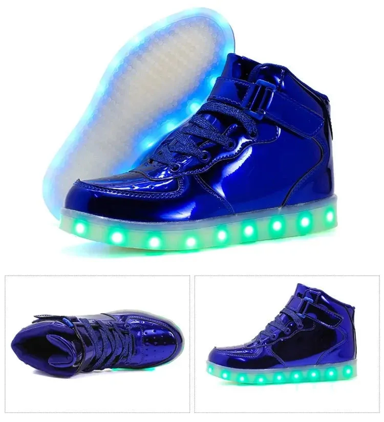 Children's Colorful Glowing LED Sneakers with USB