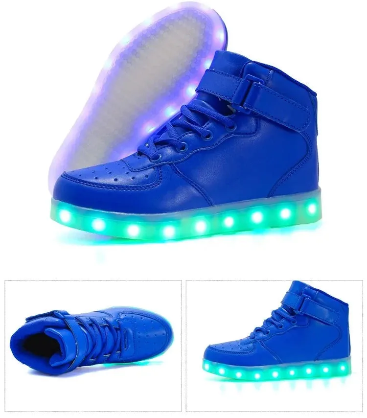 Children's Colorful Glowing LED Sneakers with USB