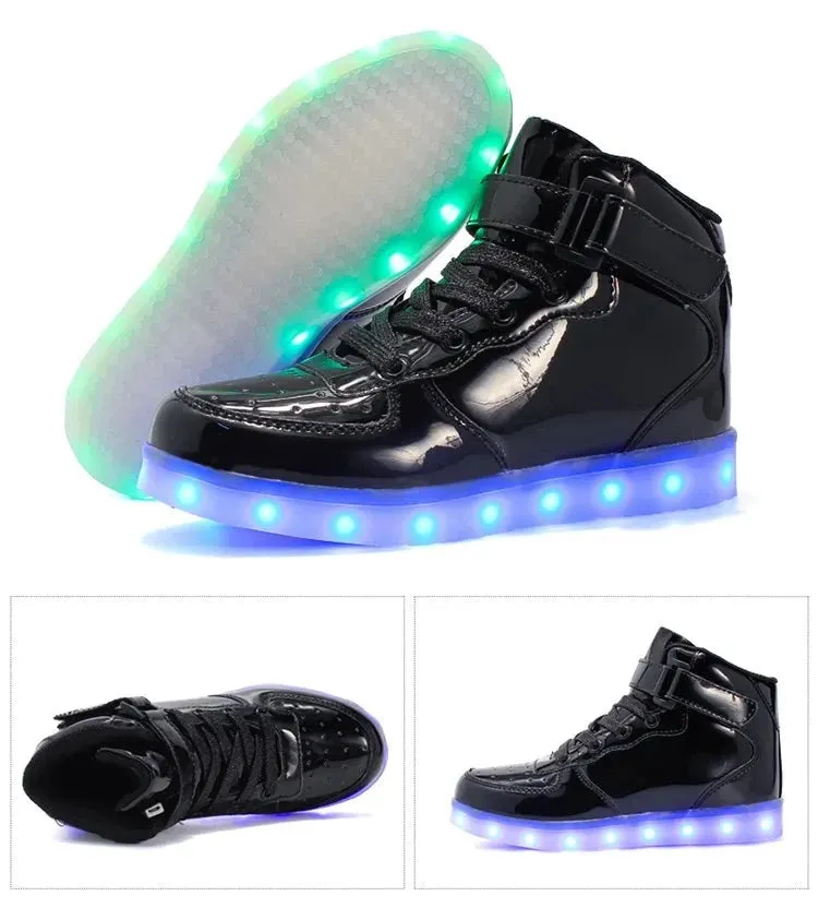 Children's Colorful Glowing LED Sneakers with USB
