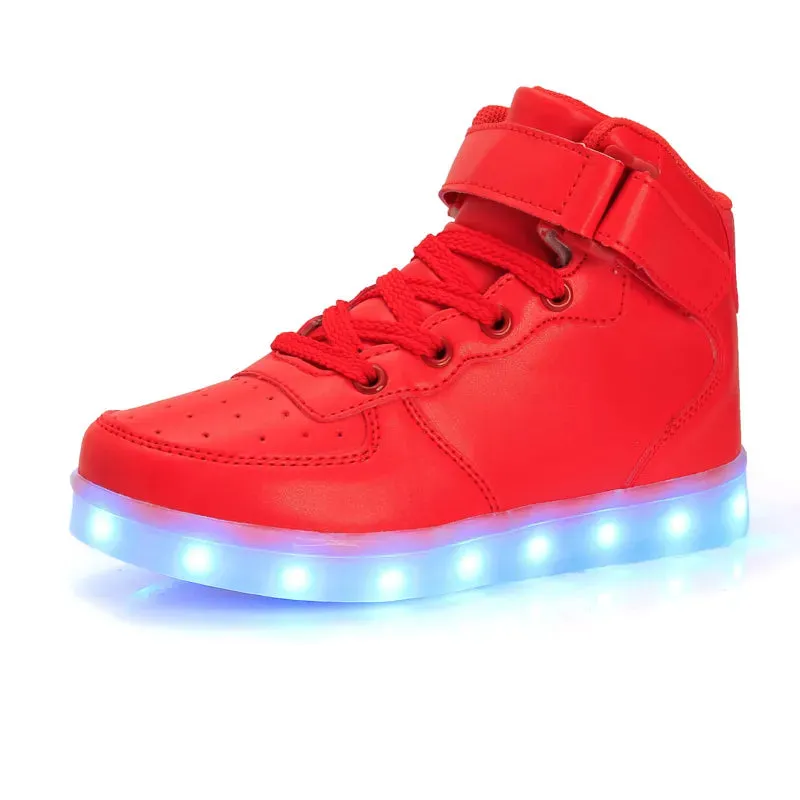 Children's Colorful Glowing LED Sneakers with USB