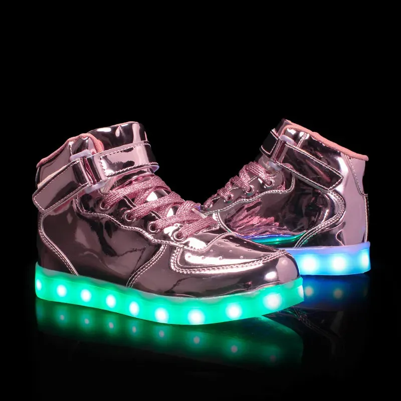 Children's Colorful Glowing LED Sneakers with USB