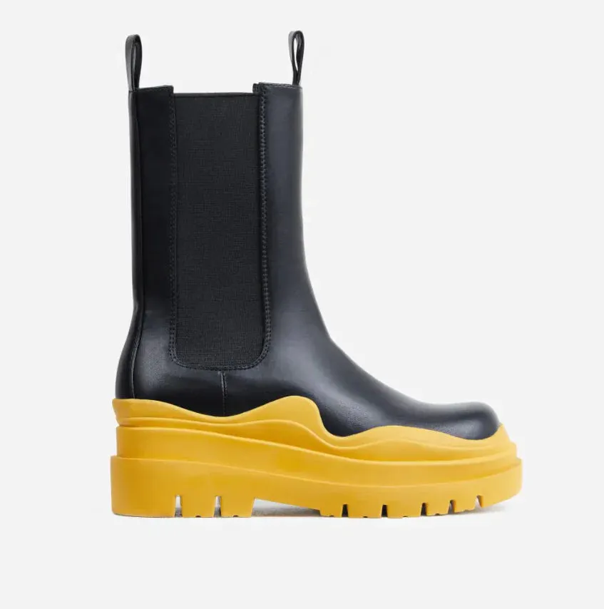 Chunky Sole Ankle Chelsea Biker Boots Energy