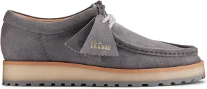 Clarks Men's Flat Oxford Boot, Grey Silk, 10