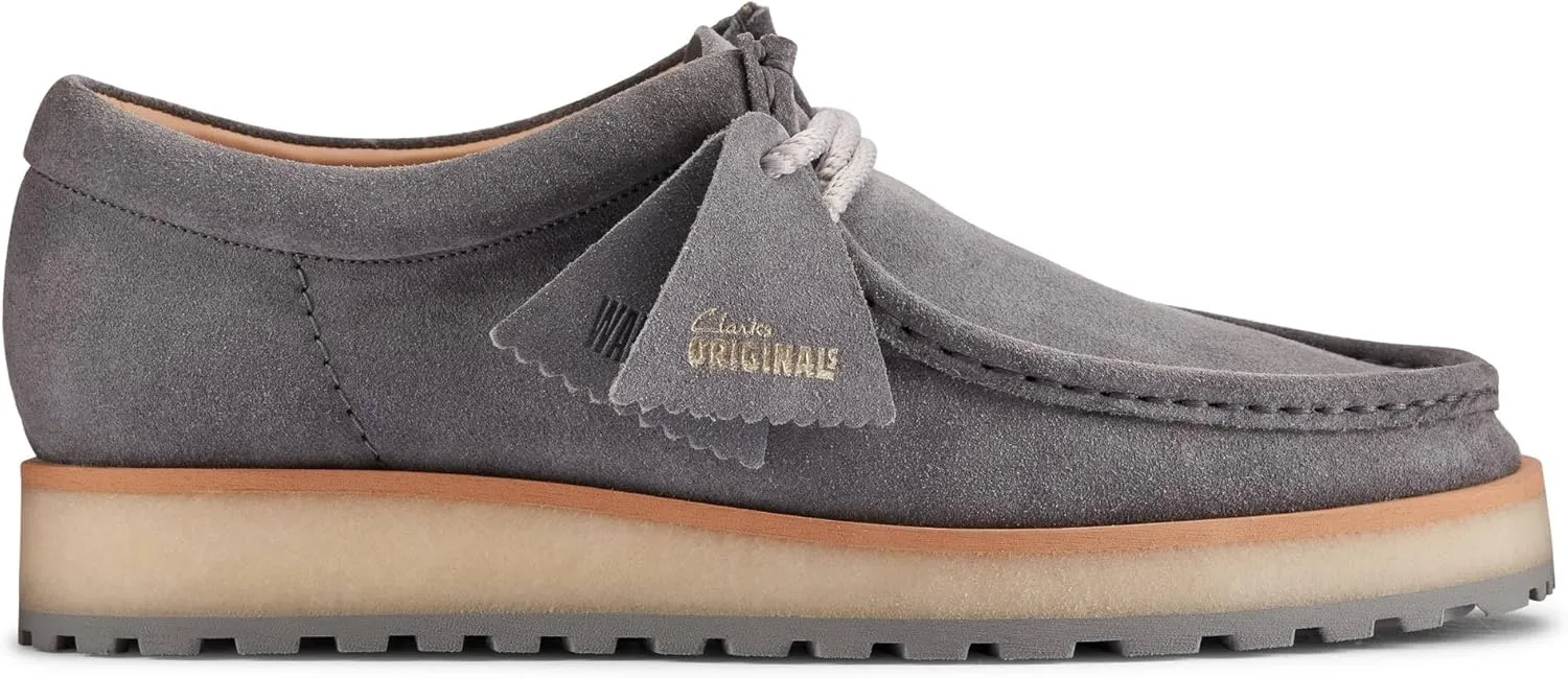 Clarks Men's Flat Oxford Boot, Grey Silk, 10