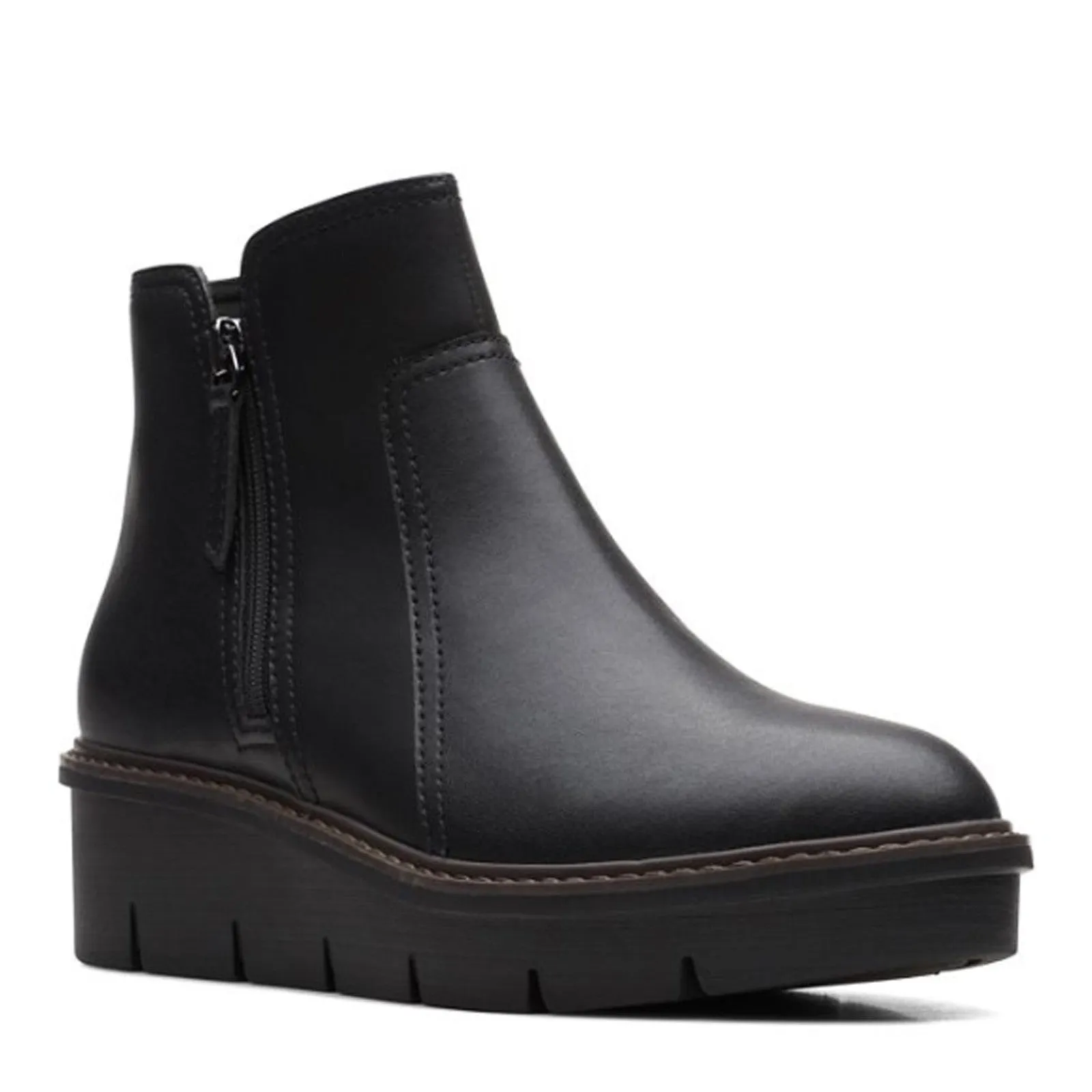 Clarks Women's Airabell Zip Smooth Boot Black 26167635
