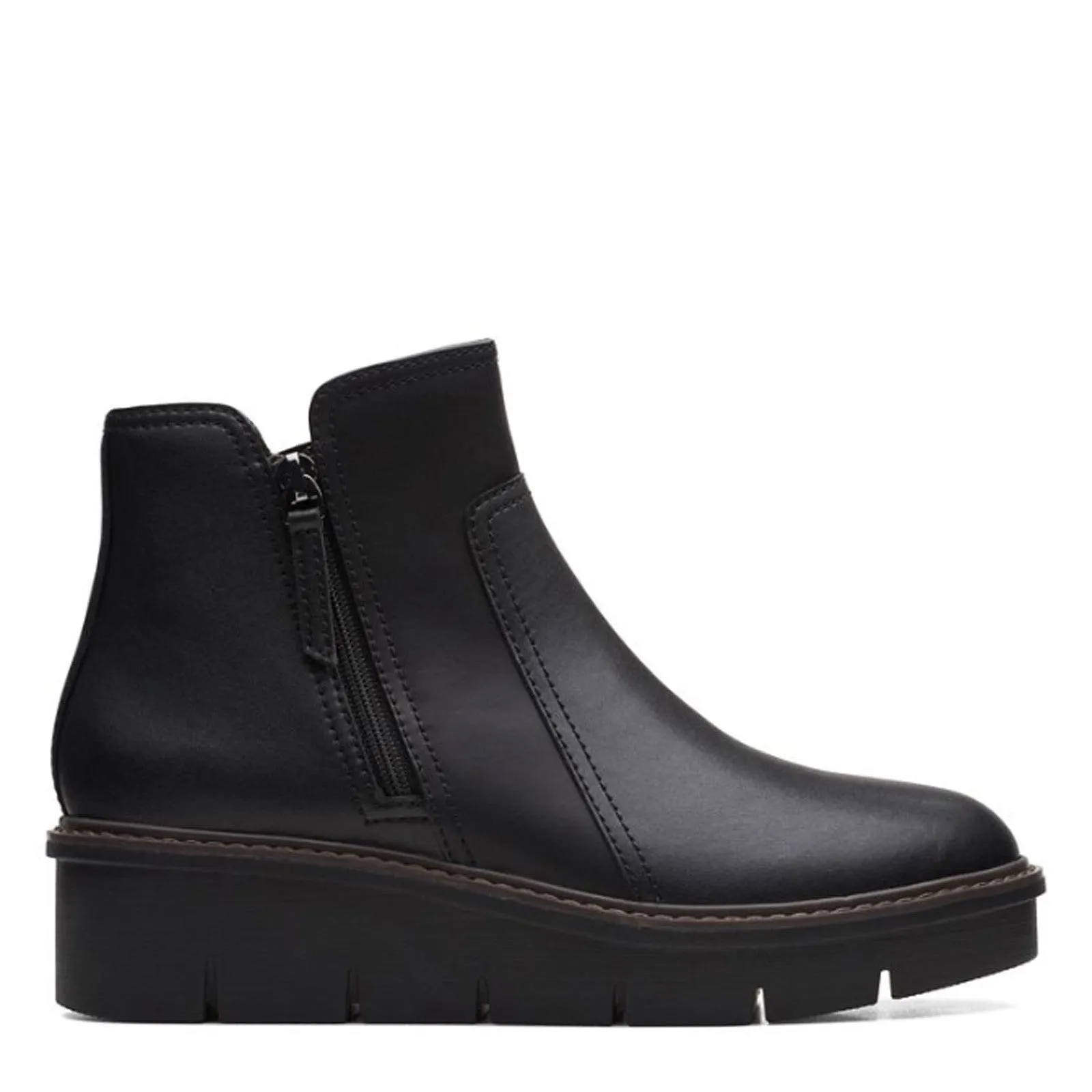 Clarks Women's Airabell Zip Smooth Boot Black 26167635