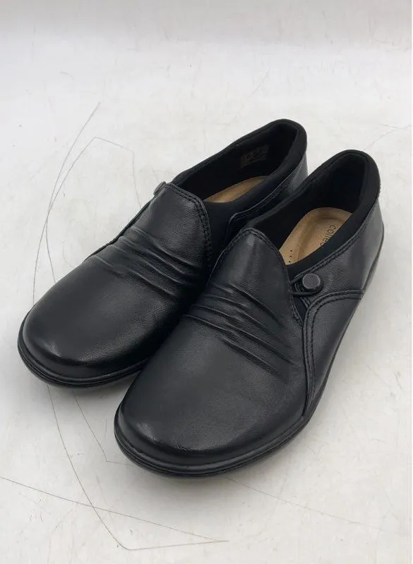 Clarks Women's Black Casual Slip-On Shoes - Size 6.5M