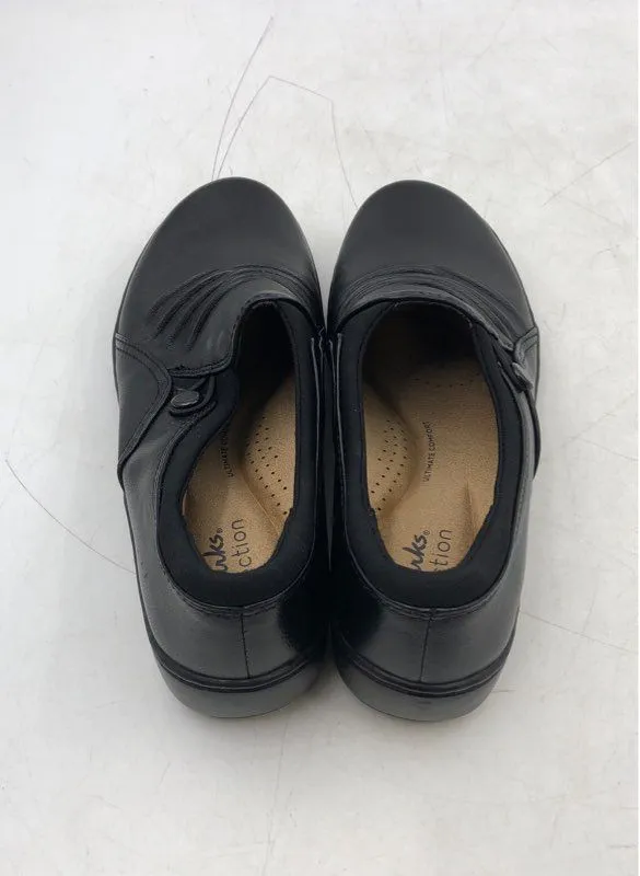 Clarks Women's Black Casual Slip-On Shoes - Size 6.5M