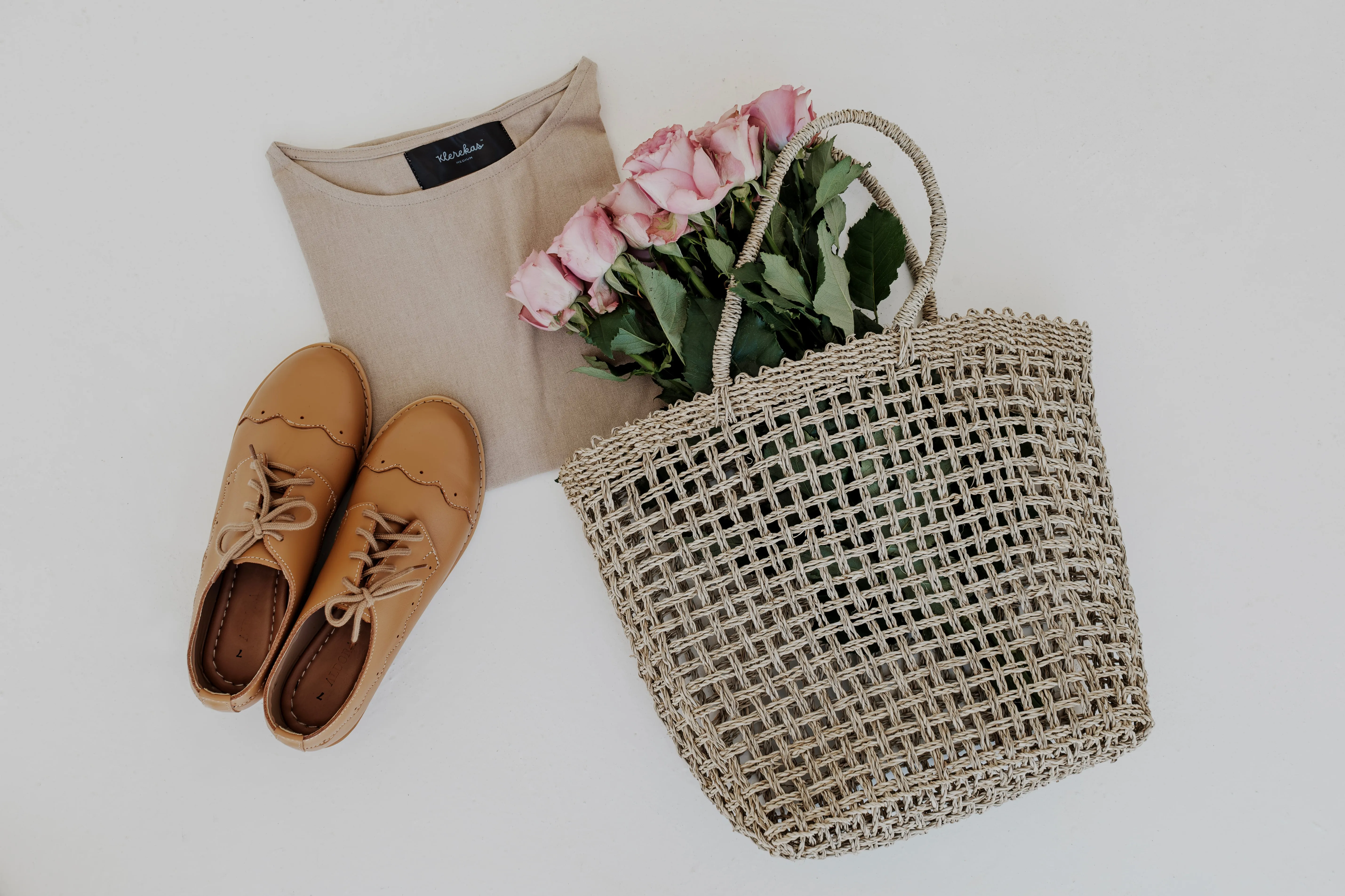 Classic Brogue Shoes: Tan
