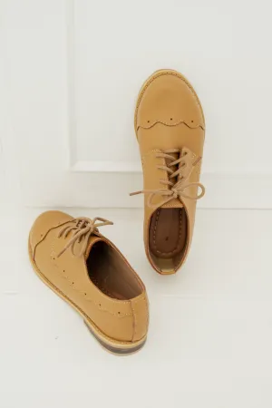Classic Brogue Shoes: Tan
