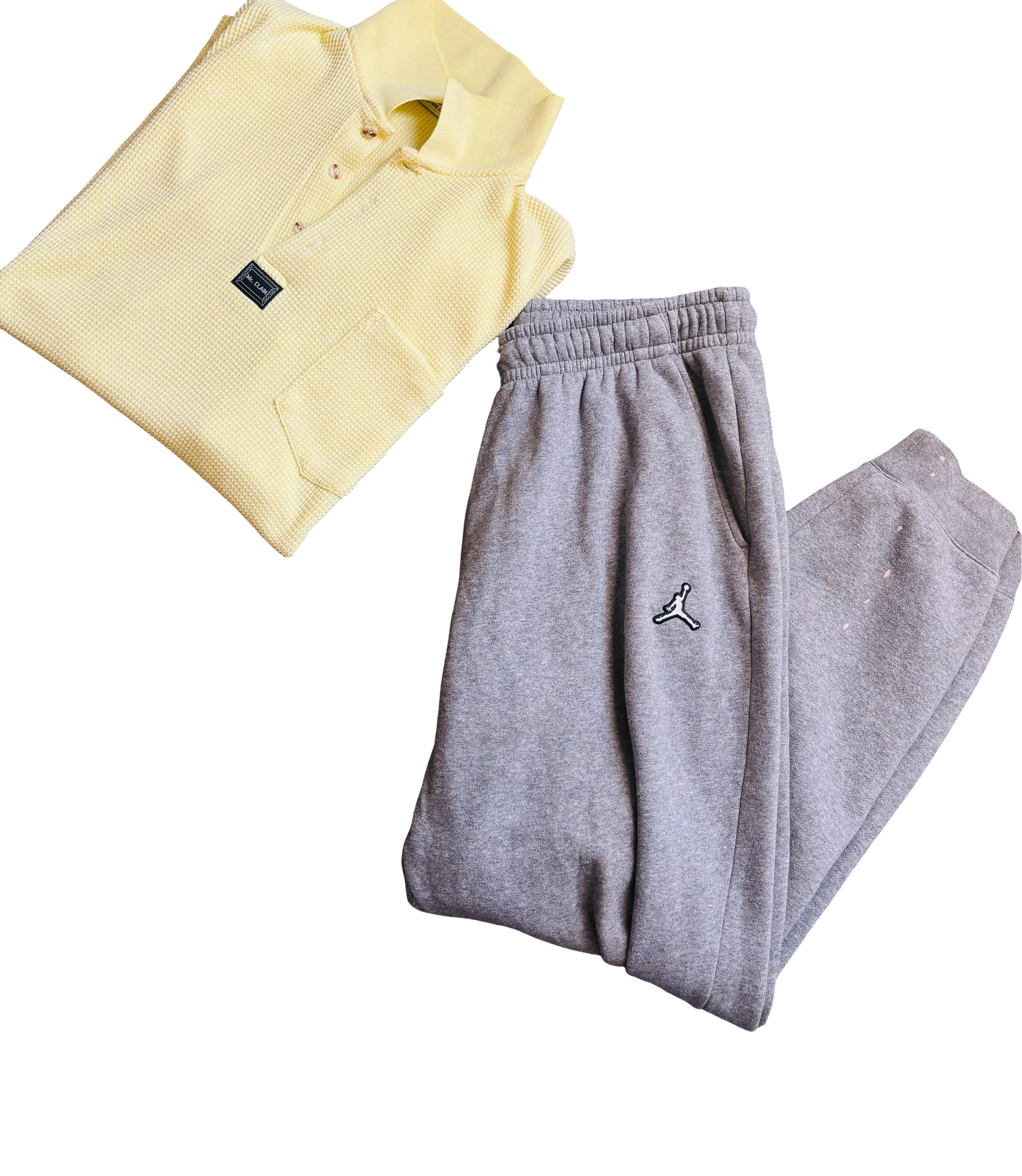 Cliche Vintage| Vintage grey embroidered jordan women's Large  track pant  W 28 l 27