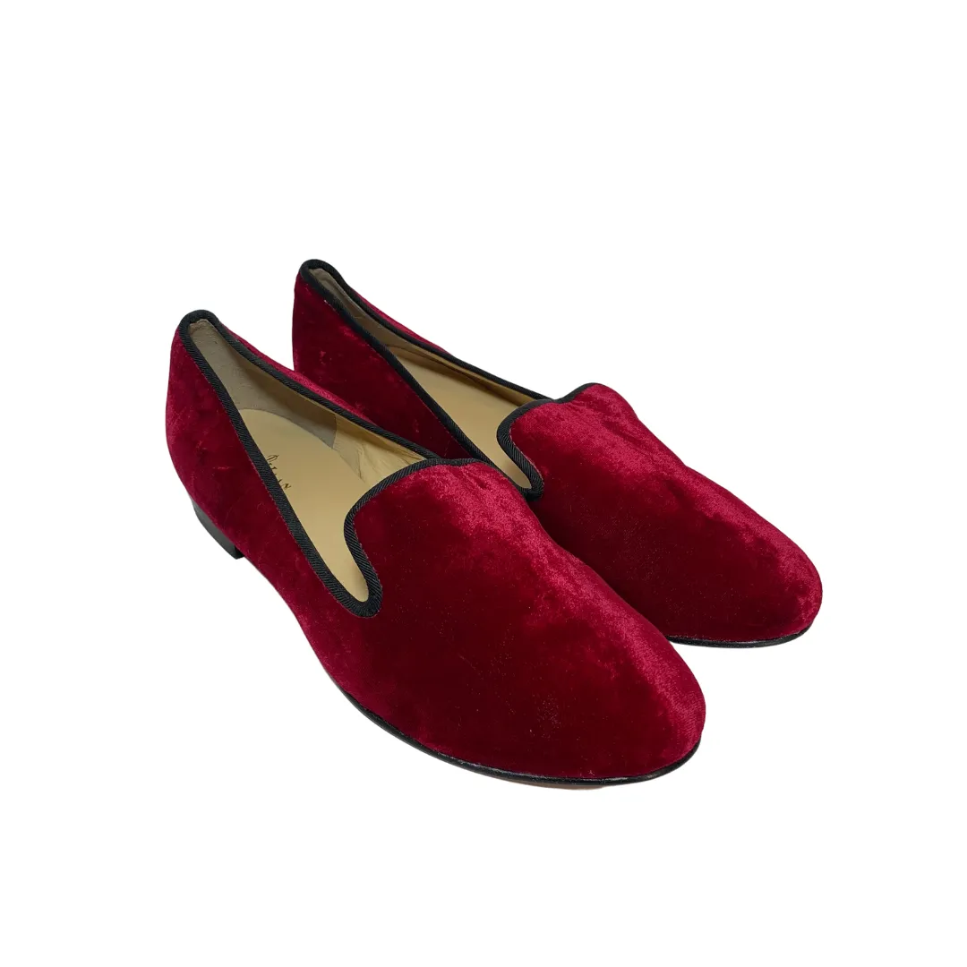 Cole Haan Red 'Sabrina' Velvet Loafers | Gently Used |