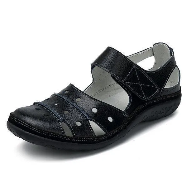 Comelyy Women's Hollow Hook Flat Sandals