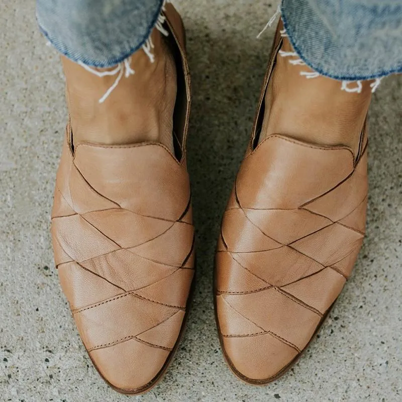 Comfort  Penny Loafers Low Heels Almond Toe Casual Daily Shoe
