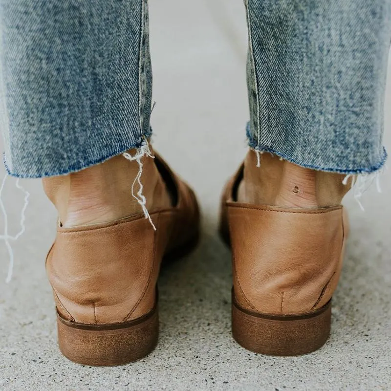 Comfort  Penny Loafers Low Heels Almond Toe Casual Daily Shoe