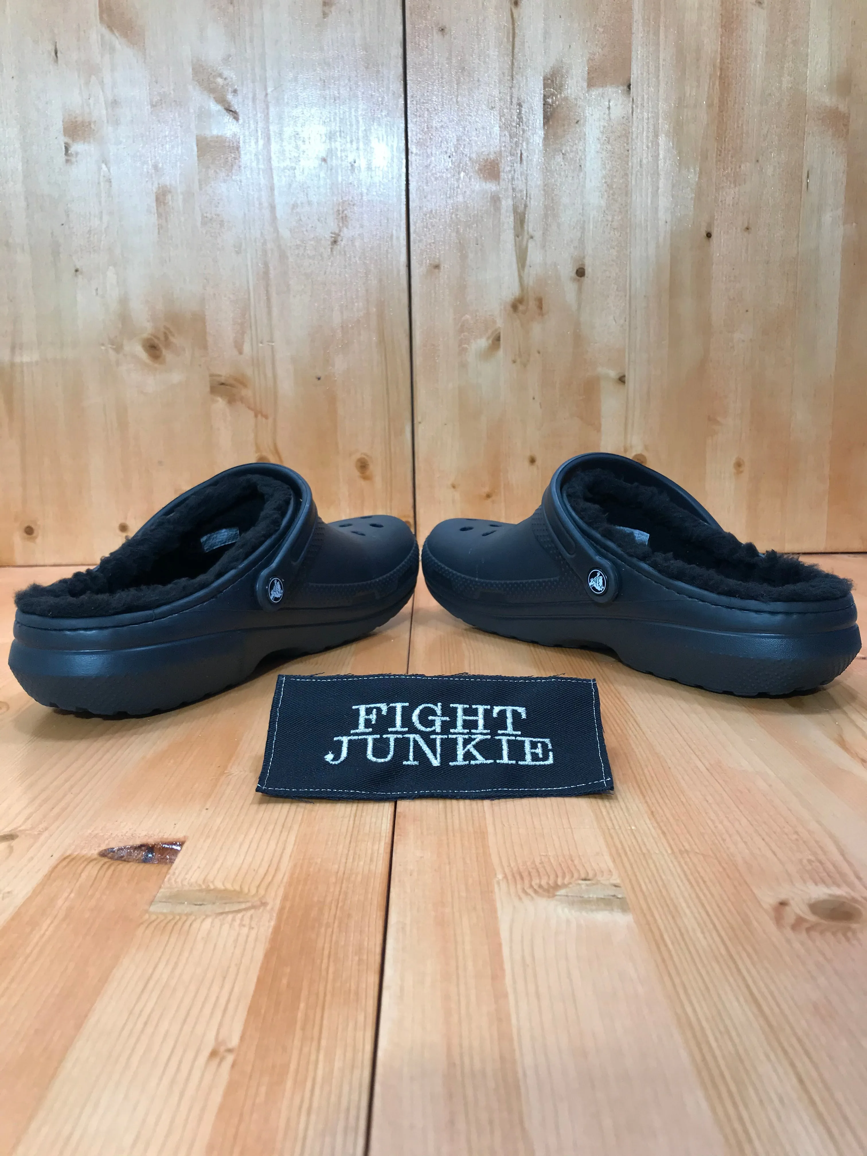 CROCS FAUX FUR LINED CLASSIC Mens Size 12 Clog Triple Black