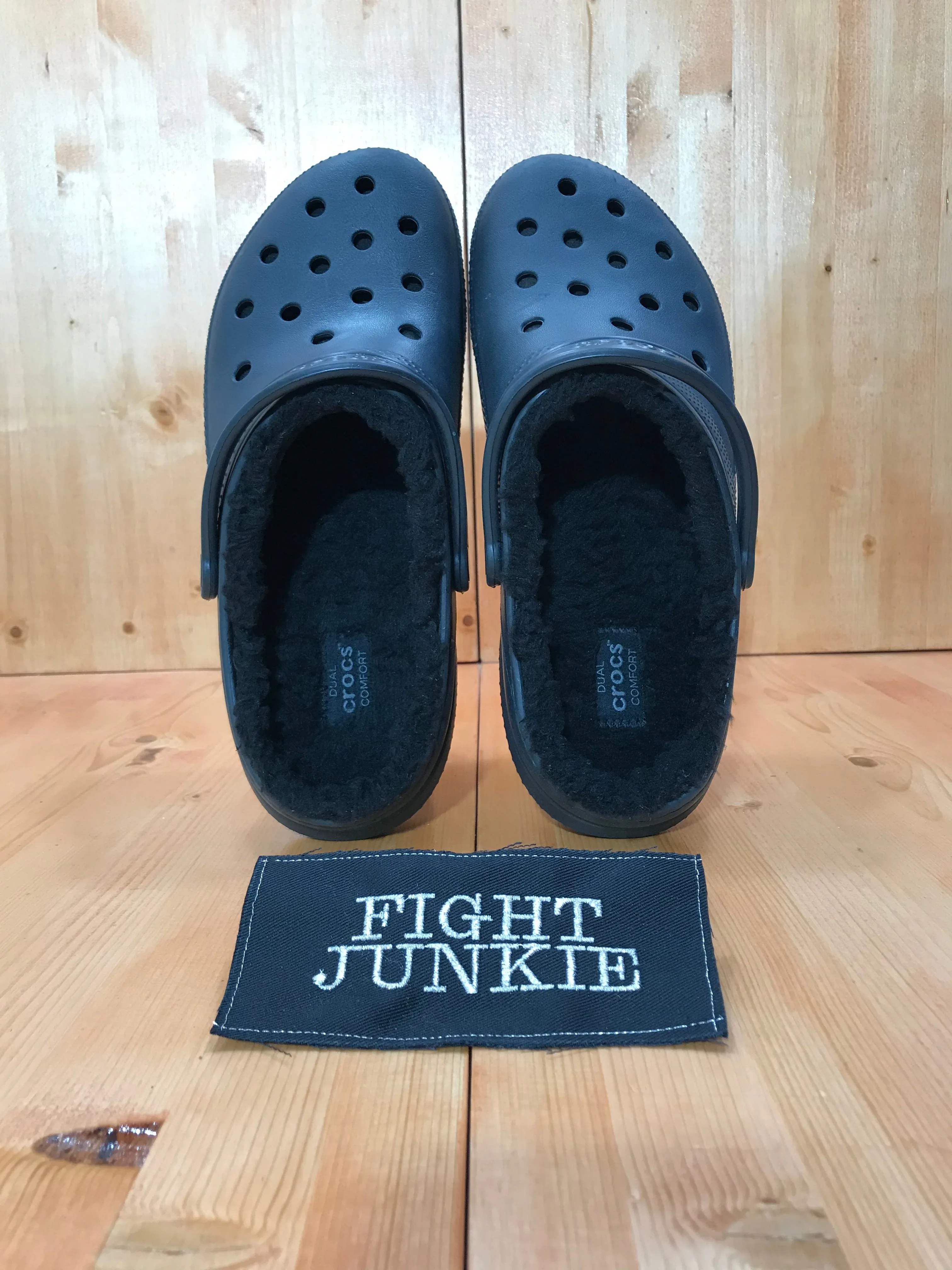 CROCS FAUX FUR LINED CLASSIC Mens Size 12 Clog Triple Black