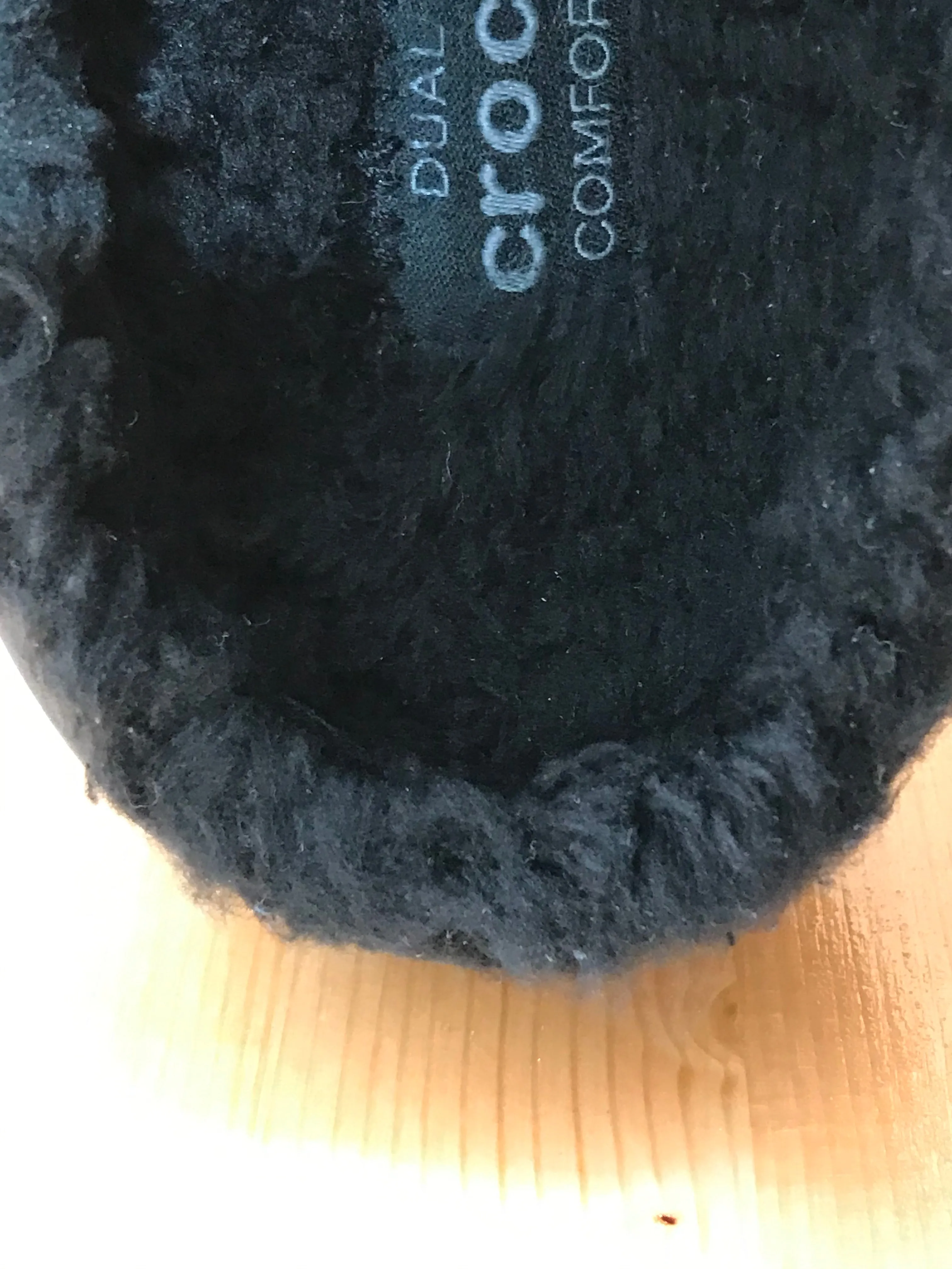 CROCS FAUX FUR LINED CLASSIC Mens Size 12 Clog Triple Black