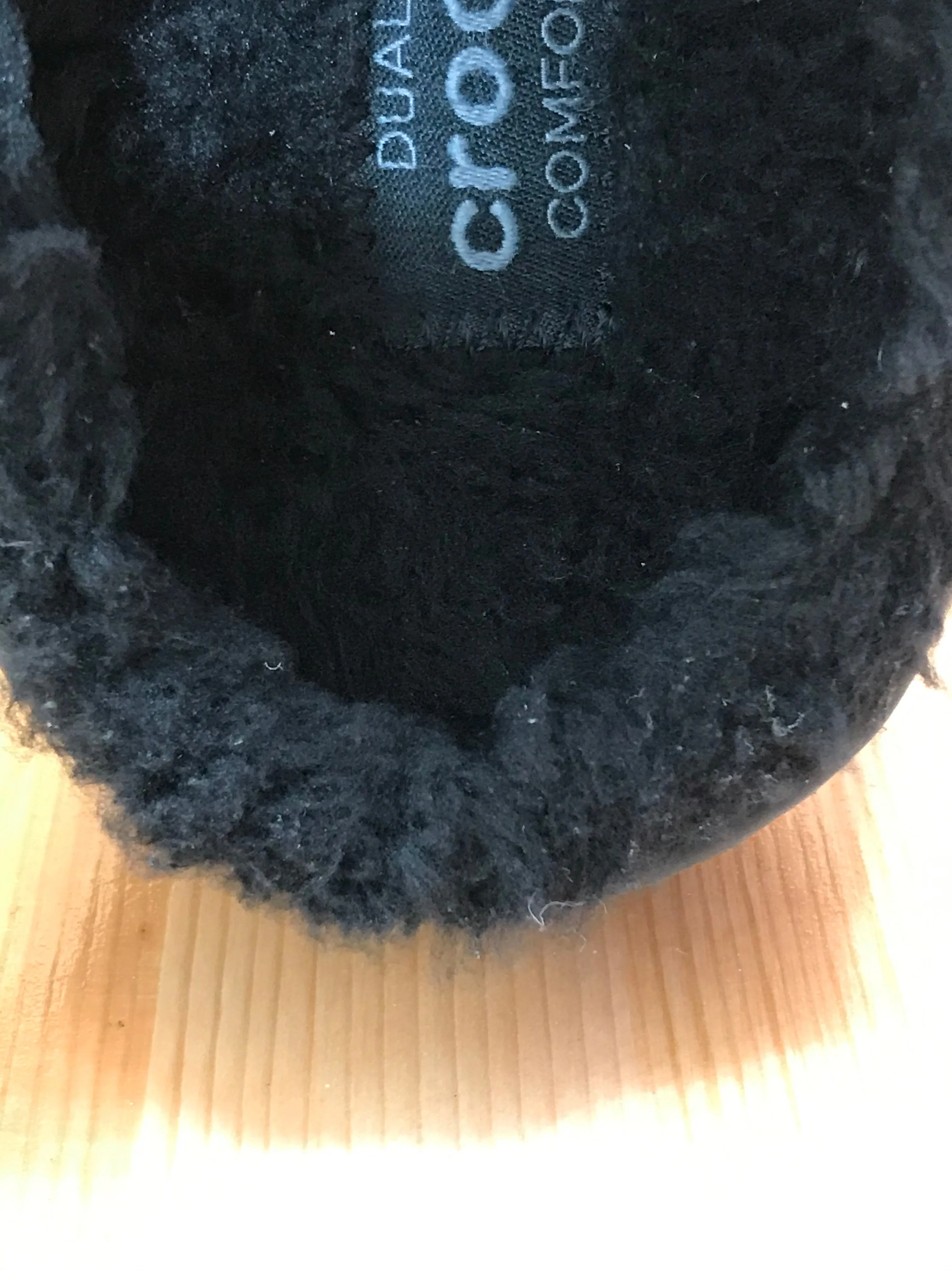 CROCS FAUX FUR LINED CLASSIC Mens Size 12 Clog Triple Black