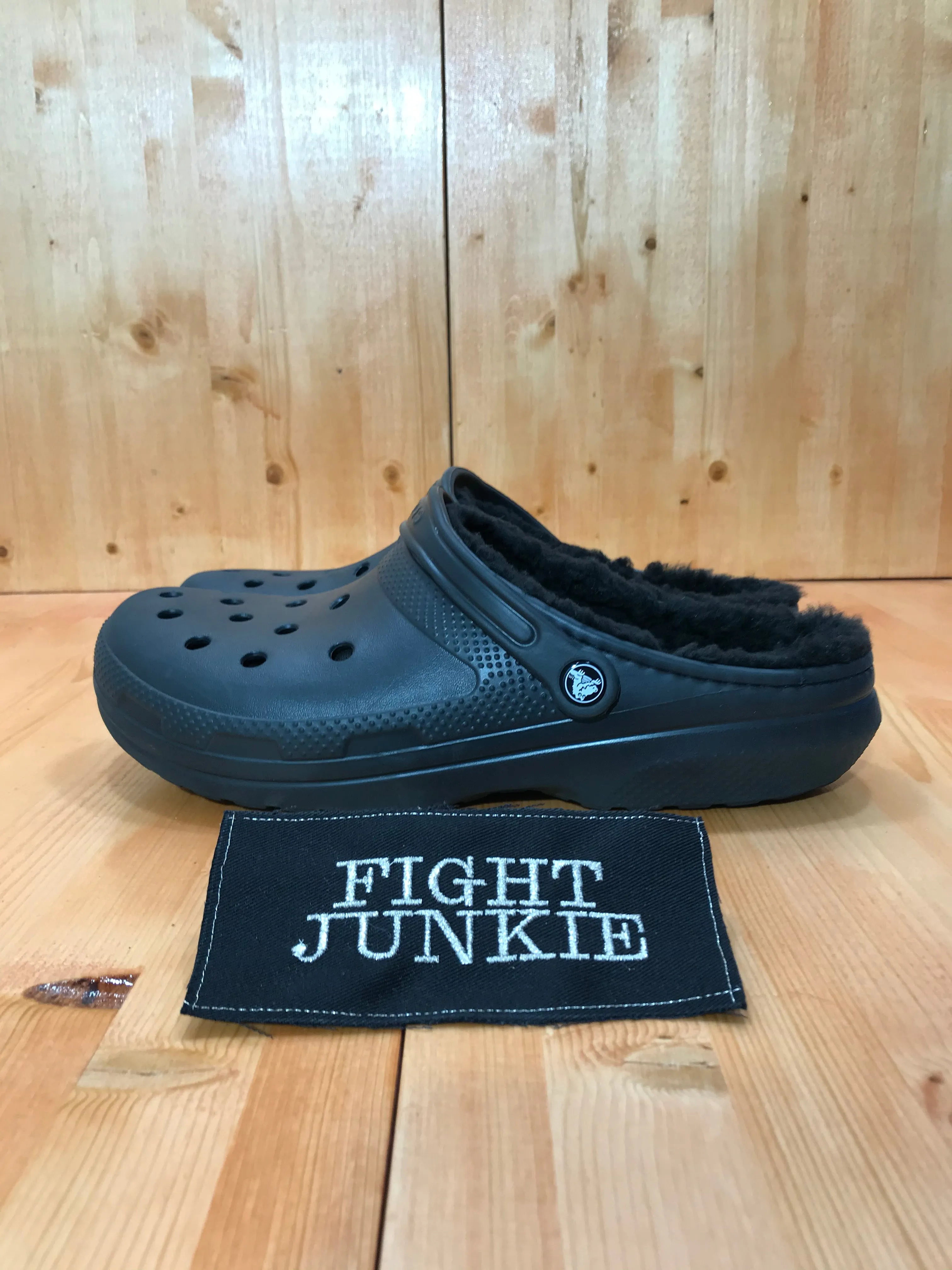 CROCS FAUX FUR LINED CLASSIC Mens Size 12 Clog Triple Black