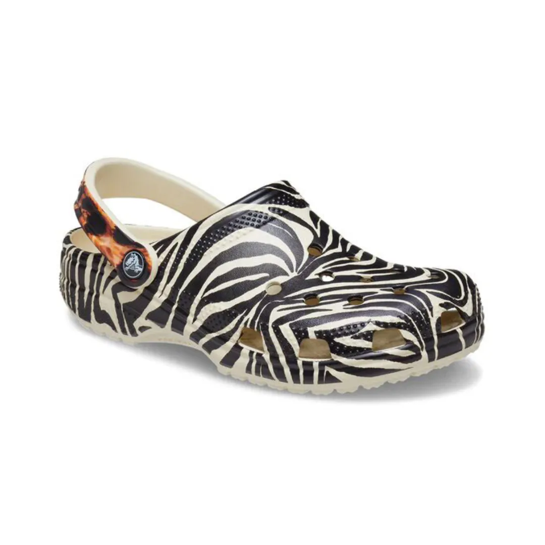 Crocs Women's Classic Animal Remix Clog - Bone/Multi Animal