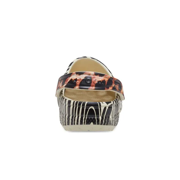 Crocs Women's Classic Animal Remix Clog - Bone/Multi Animal