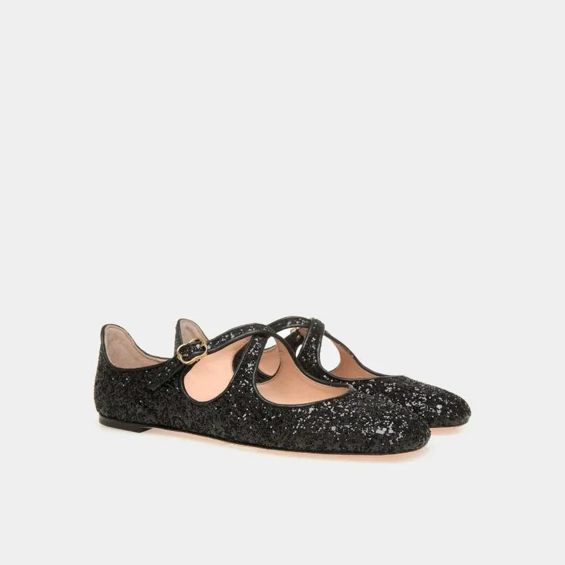 Cross Buckle Ballet Shoes