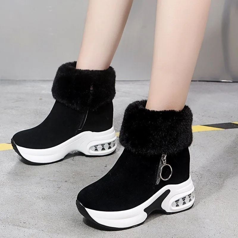 Cuzcare Orthopedic Boots For Women Arch Support Warm Fur Ankle Boots