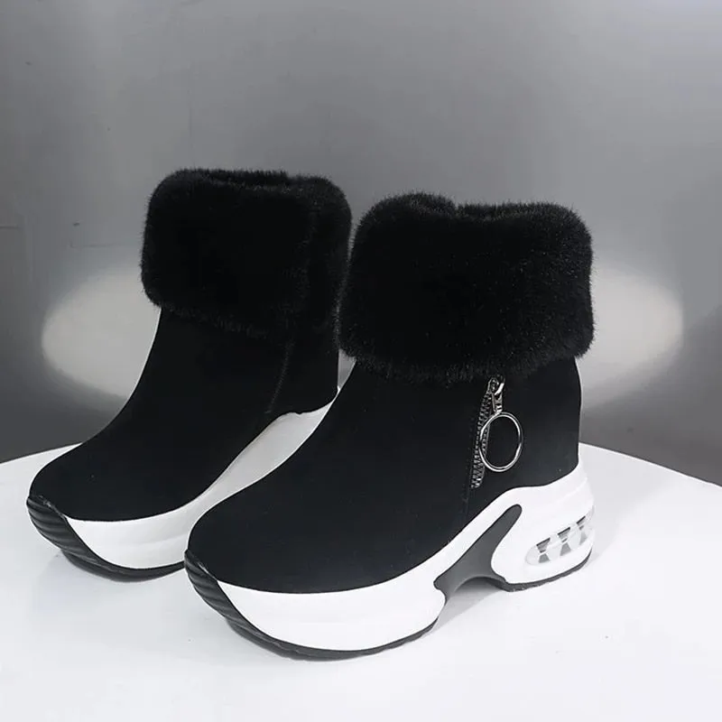 Cuzcare Orthopedic Boots For Women Arch Support Warm Fur Ankle Boots