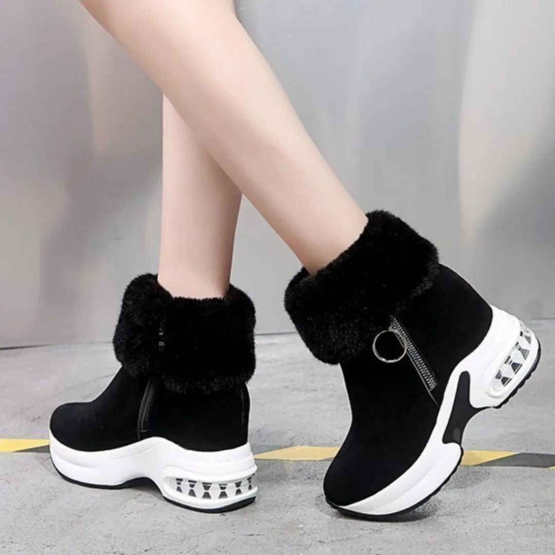 Cuzcare Orthopedic Boots For Women Arch Support Warm Fur Ankle Boots