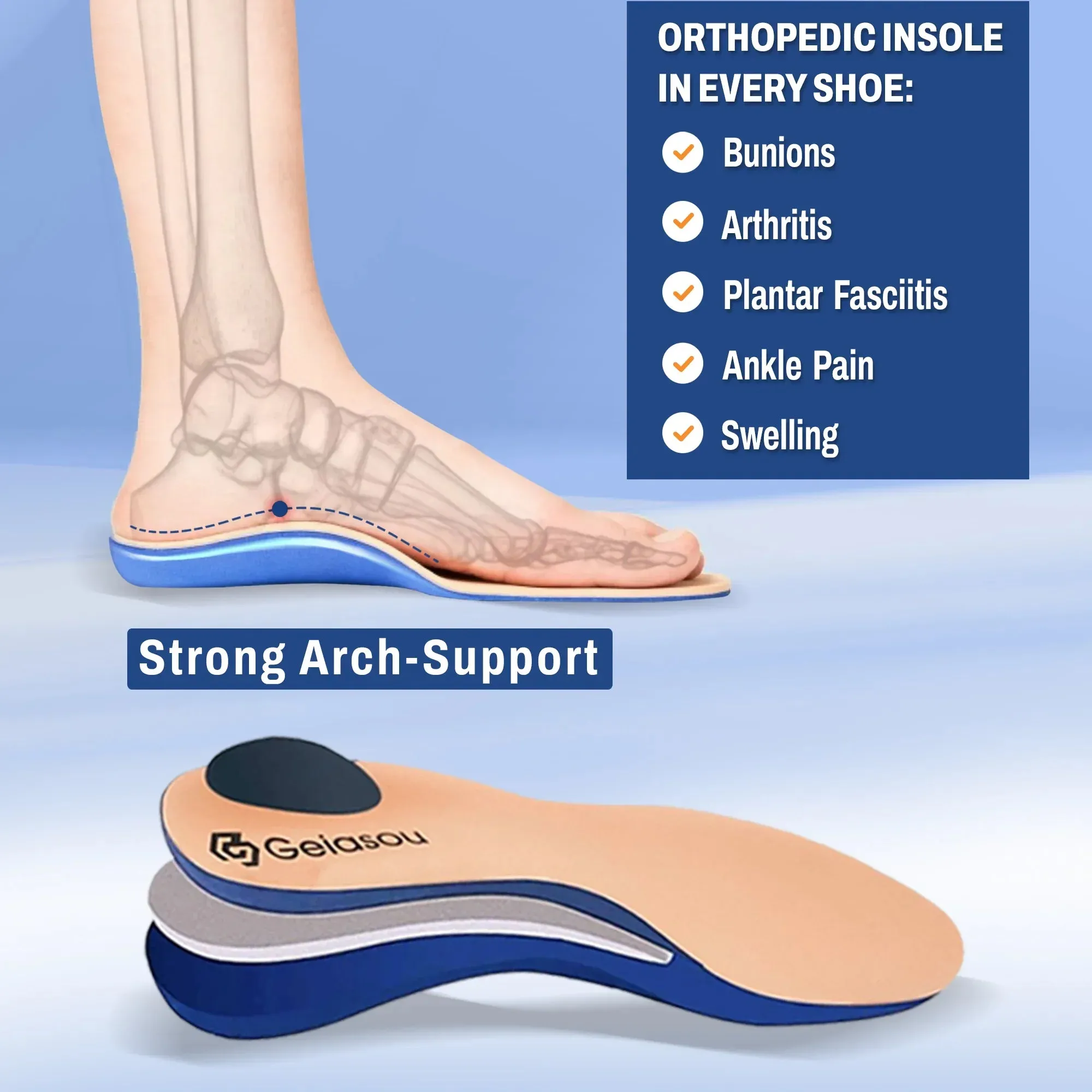 Cuzcare Orthopedic Men Shoes Comfortable Soft Anti Odor Standing All day Comfort Gym Shoes for Summer