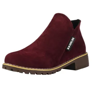 Cuzcare Orthopedic Women Ankle Boots Suede Warm Zipper NonSkid Fashion Designed