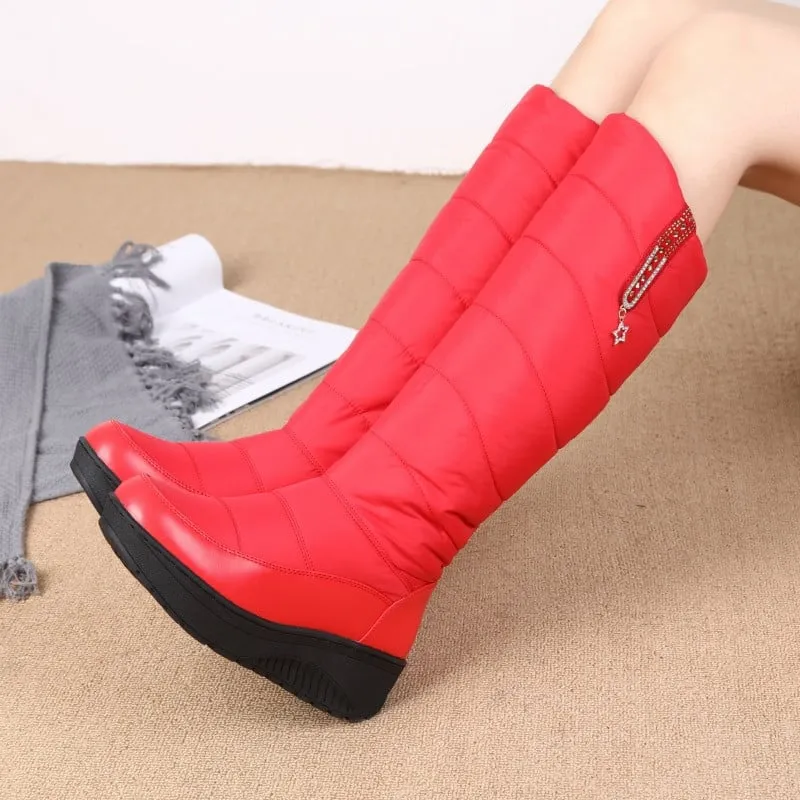 Cuzcare Orthopedic Women Boot Arch Support Comfortable Warm WaterProof AntiSlip Knee High Boots