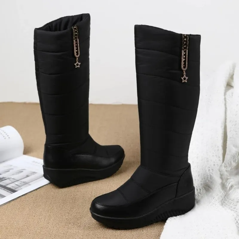 Cuzcare Orthopedic Women Boot Arch Support Comfortable Warm WaterProof AntiSlip Knee High Boots
