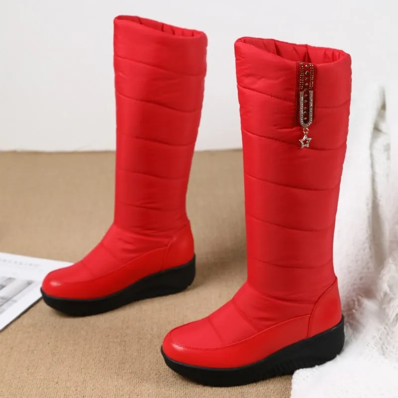 Cuzcare Orthopedic Women Boot Arch Support Comfortable Warm WaterProof AntiSlip Knee High Boots
