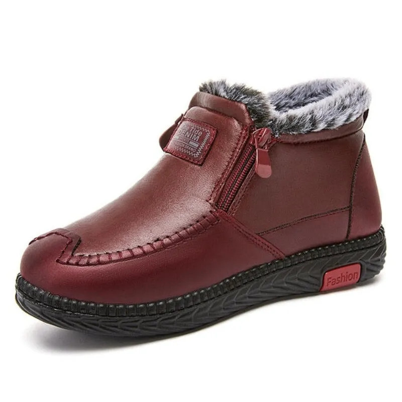 Cuzcare Orthopedic Women Boots Arch Support Warm Waterproof Ankle Boots