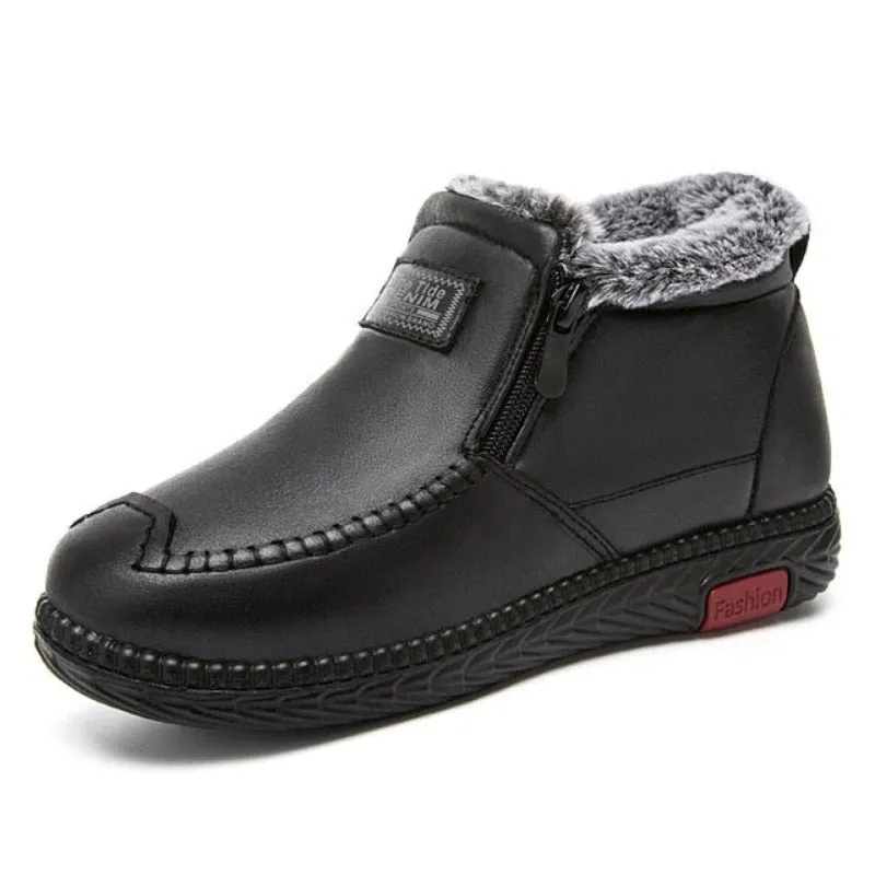 Cuzcare Orthopedic Women Boots Arch Support Warm Waterproof Ankle Boots