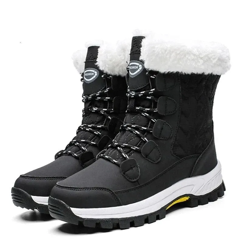 Cuzcare Snow Boots Women Winter Keep Warm Water-proof Shoes