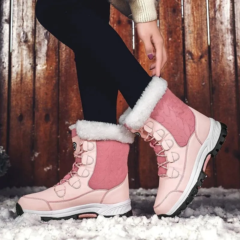 Cuzcare Snow Boots Women Winter Keep Warm Water-proof Shoes
